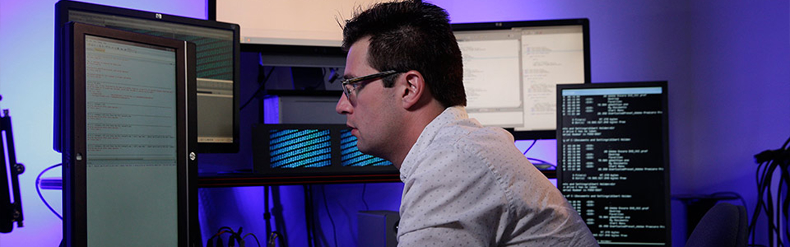 computer programmer at their desk