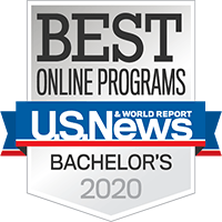 Best online programs badge for bachelor's 2020