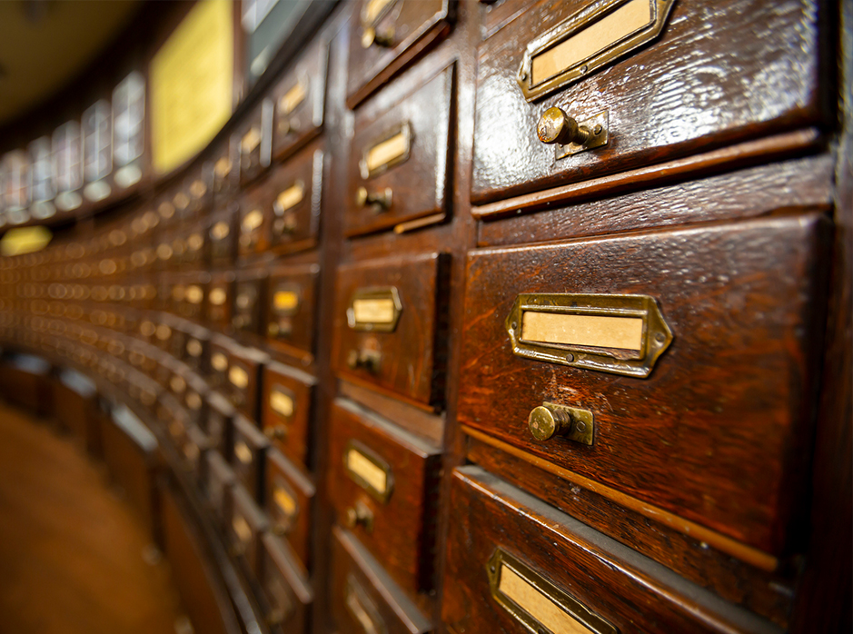 Library Catalogs Archive Drawers