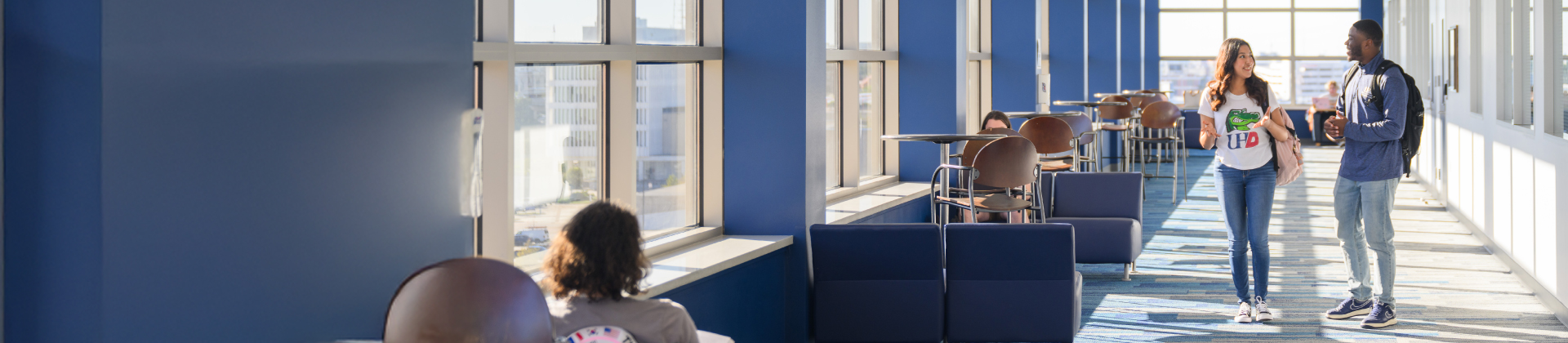 UHD Students in the Academic Building