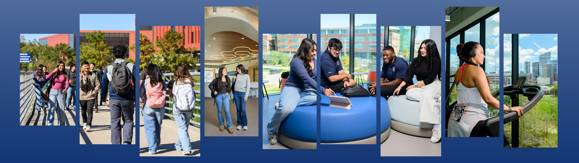 collage of different UHD buildings
