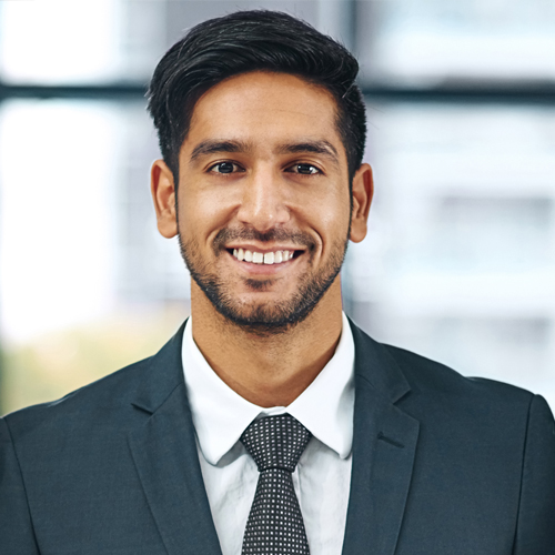 young professional smiling