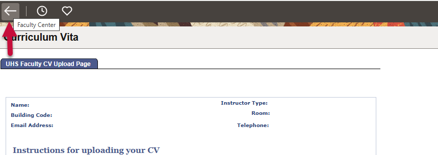 return to faculty center top left