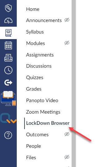 LockDown Browser Link in Course Menu LockDown Browser Link in Course Menu