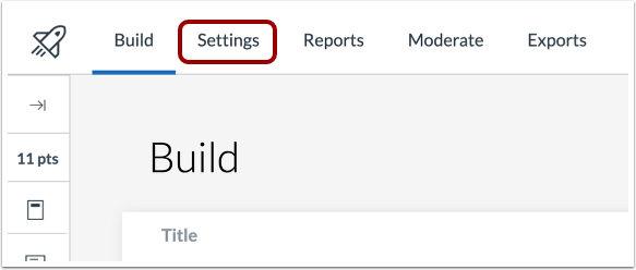 Select the settings tab at the top center of the screen.