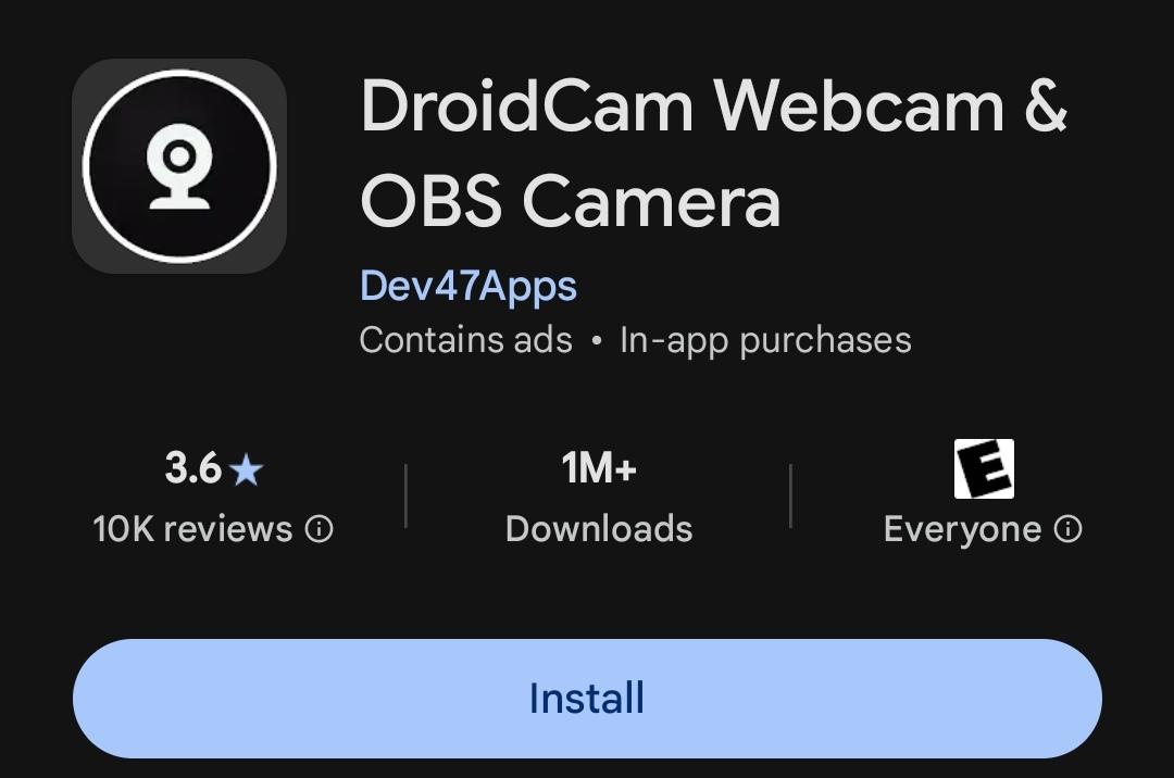 DroidCam Wireless Webcam App