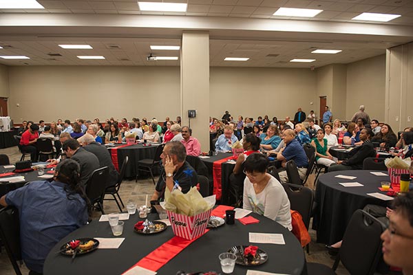 staff member receiving award