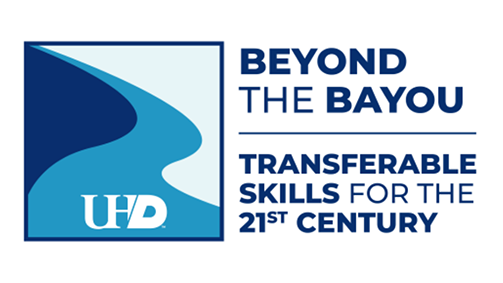 graphic of a bayou with the words "Beyond the Bayou: Transferable Skills for the 21st Century.