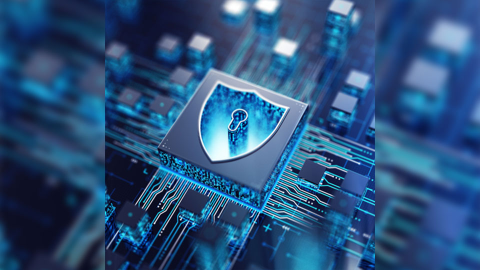 A shield and lock with computer wiring