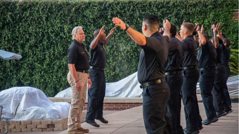 Tim Cannon with cadets