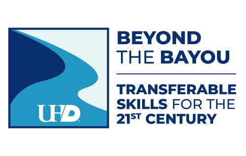 graphic of a bayou with the words 