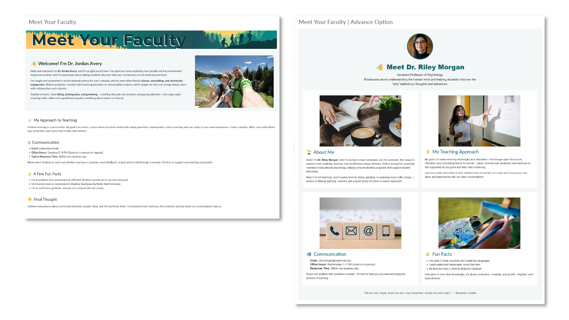 Meet Your Faculty Page Meet Your Faculty Page