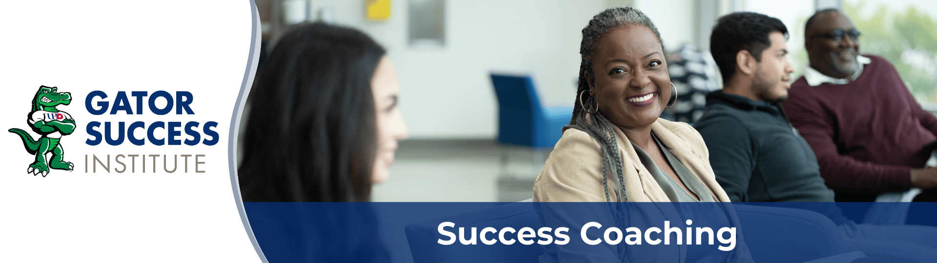 Female success coach shaking hands with student