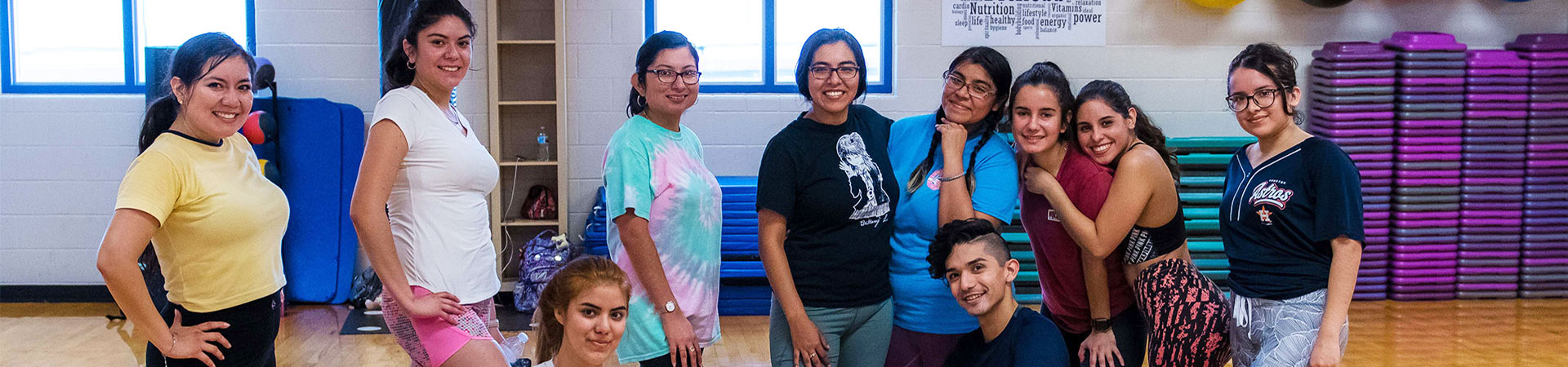 group of female students posing for the camera