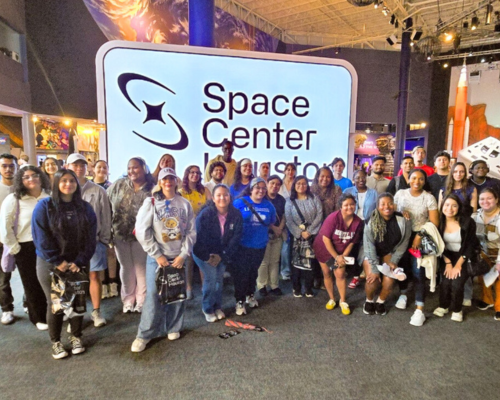 University of Houston Downtown students at NASA Space Center Houston 