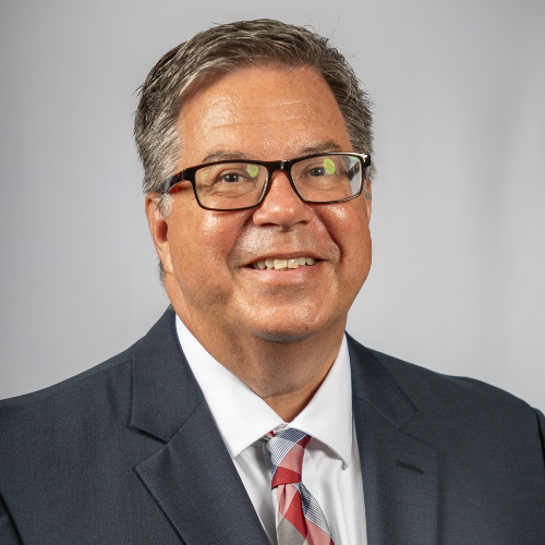 Daniel Maxwell, Vice President of Student Success and Student Life at University of Houston-Downtown, smiles 